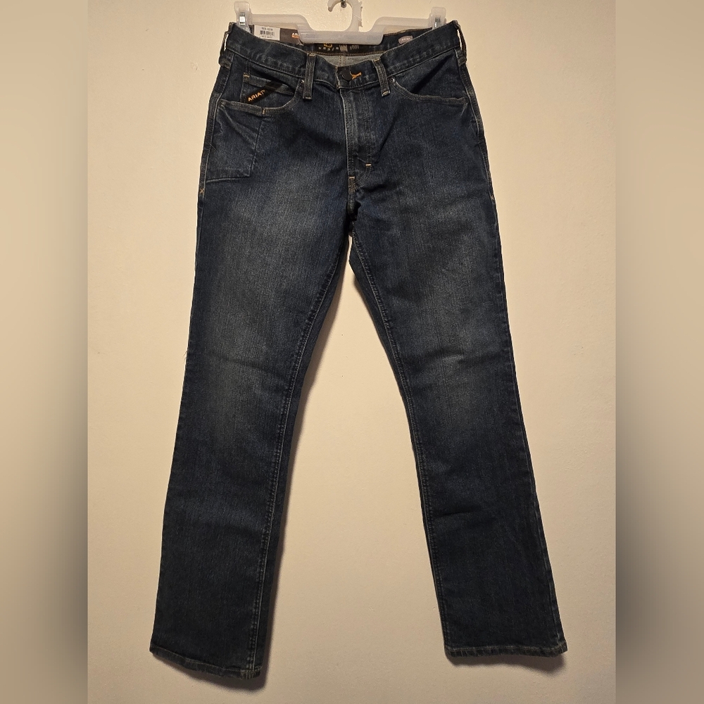 Ariat Work Rebar M4 DuraStretch Relaxed Bootcut Men's Jeans Size 32x36